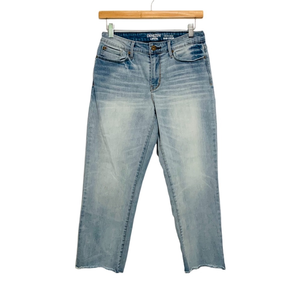 Denizen by Levi’s high Rise Slim Crop Jeans Light Wash Acid Wash Size 6